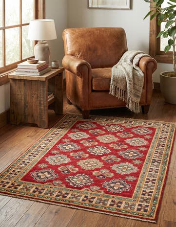 3' 3 x 4' 9 Hand Knotted Kazak Rug
