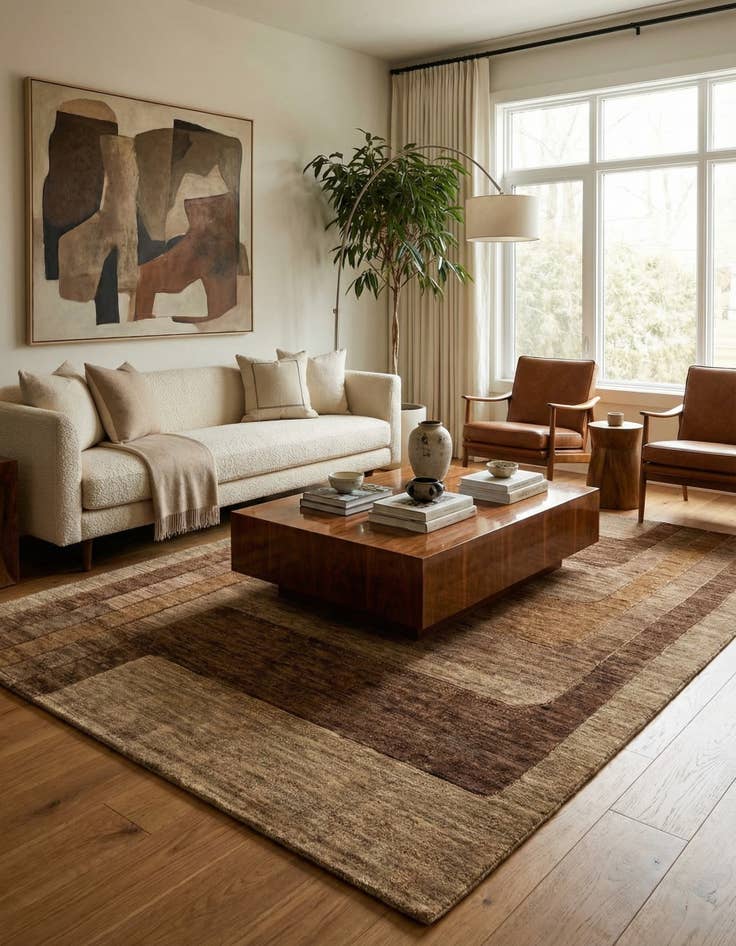 Detail image of 5' 1 x 6' 6 Juma Wool Rug