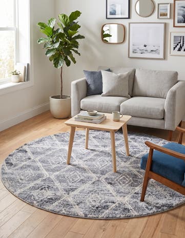 Gray Artemis Round Rug