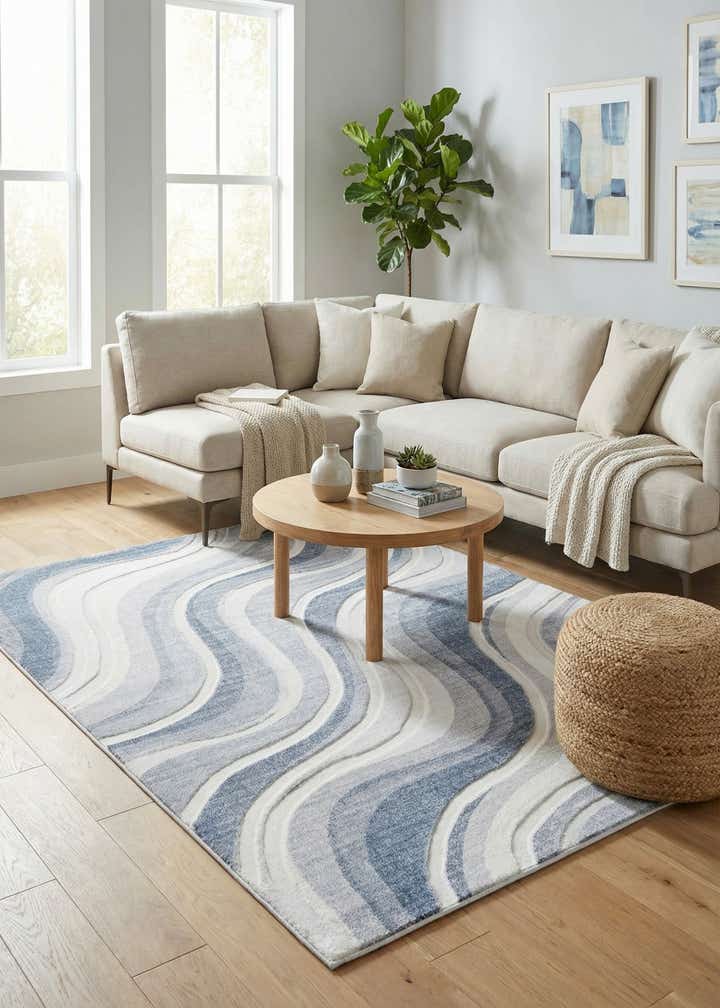 5' 1 x 6' 11 Carved Solid Rabbit Rug