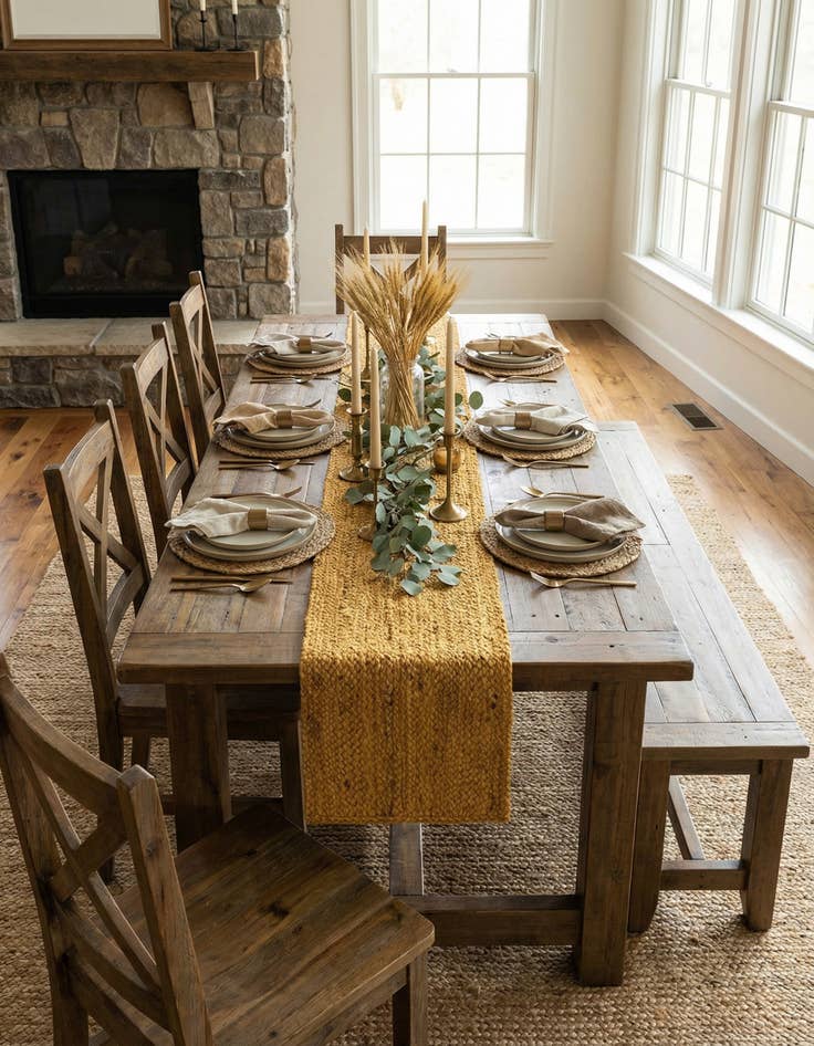 Detail image of  1' 2 x 10'  Hand Braided Jute Table Runner Rug