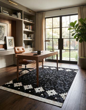 5' 2 x 7' 11 Cowhide Stocks Rug
