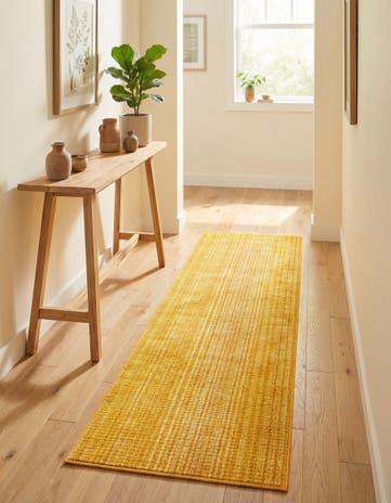 Yellow Gemstone Runner Rug