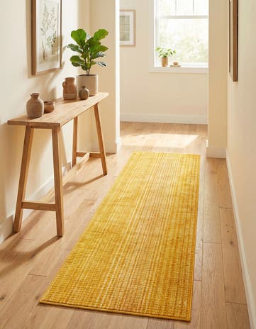 Yellow Gemstone Runner Rug
