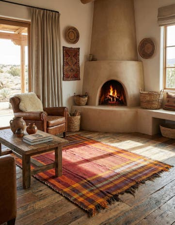 5' 1 x 8' 8 Hand Woven Kilim Fars Wool Rug