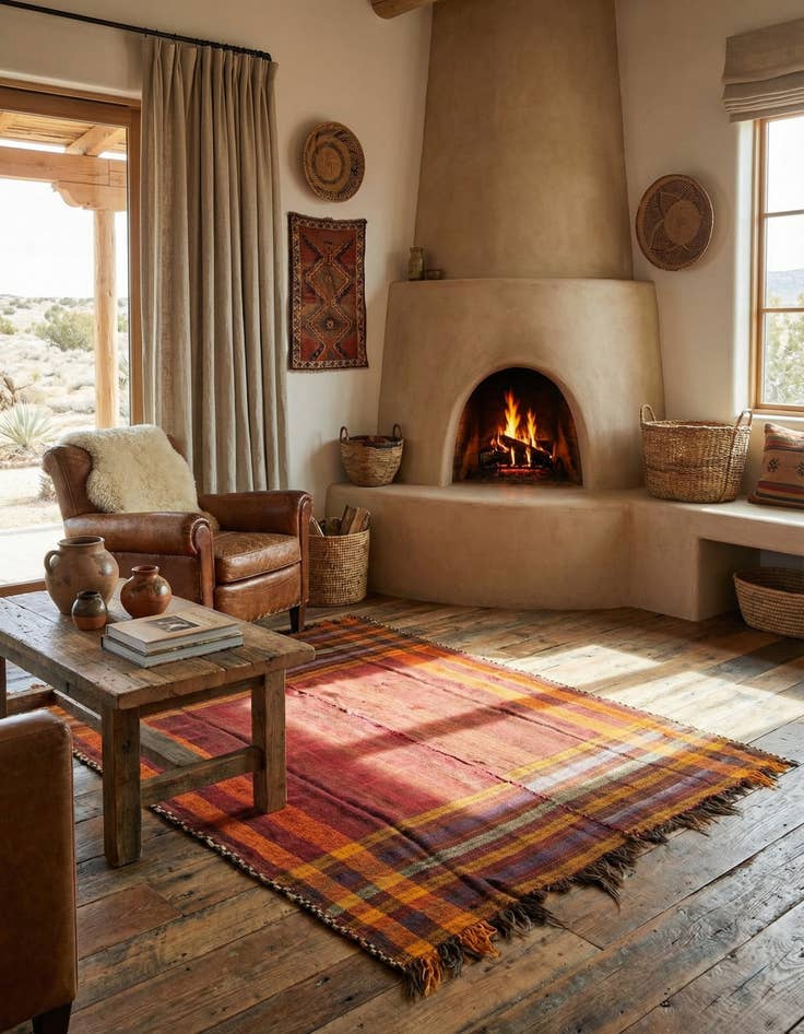 Detail image of 5' 1 x 8' 8  Hand Woven Kilim Fars Wool Rug