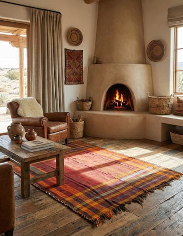 5' 1 x 8' 8 Hand Woven Kilim Fars Wool Rug