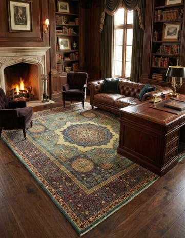8' 3 x 9' 7 Hand Knotted Mamluk Ziegler Oriental Rug
