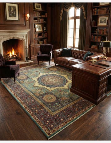 8' 3 x 9' 7 Hand Knotted Mamluk Ziegler Oriental Rug