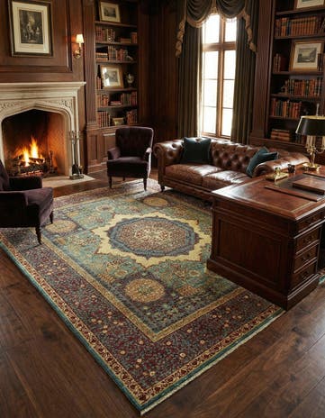 8' 3 x 9' 7 Hand Knotted Mamluk Ziegler Oriental Rug