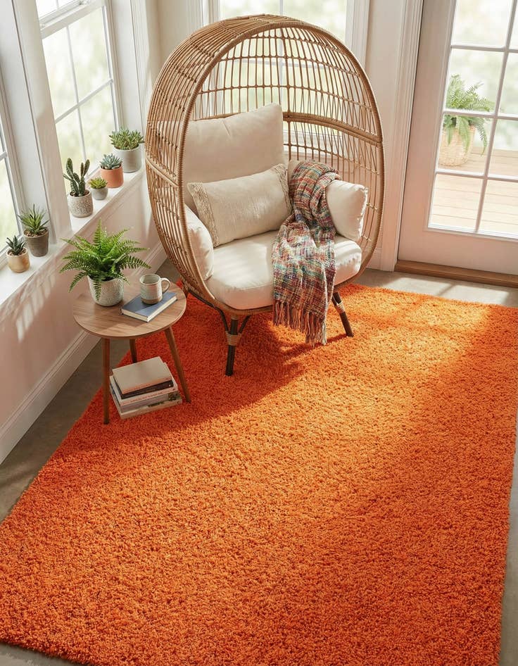 Detail image of 7' 10 x 10' Solid Shag Rug