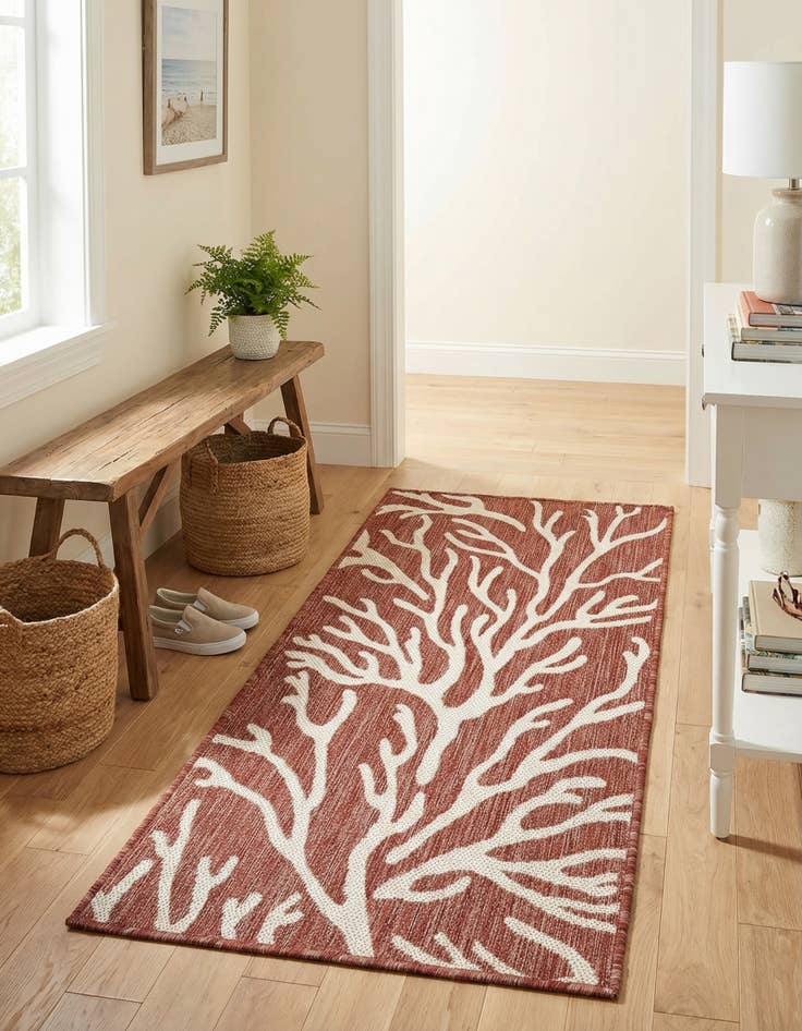 Detail image of  2' x 4'  Washable Coastal Indoor / Outdoor Runner Rug