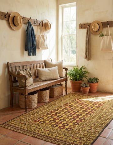 4' x 6' 5 Hand Woven Kilim Afghan Wool Rug