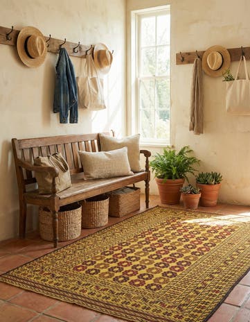 4' x 6' 5 Hand Woven Kilim Afghan Wool Rug