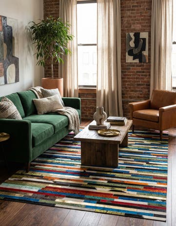 5' 1 x 7' 11 Cowhide - Patchwork Rug