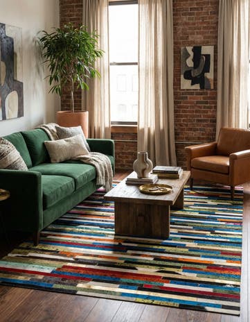 5' 1 x 7' 11 Cowhide - Patchwork Rug