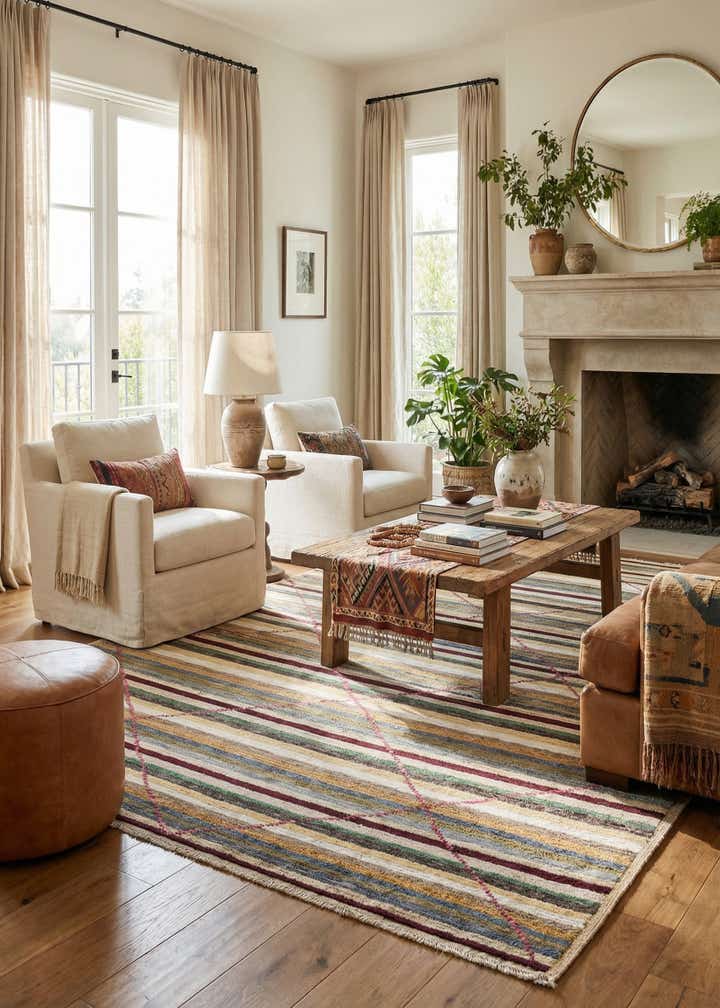 8' 6 x 10' 3 Hand Knotted Moroccan Rug