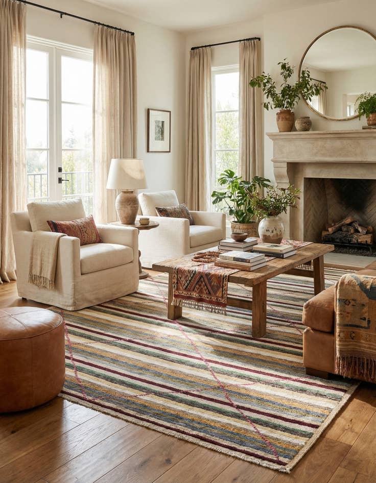 Detail image of  8' 6 x 10' 3  Hand Knotted Moroccan Rug