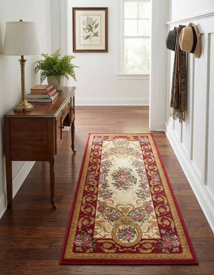 Detail image of 2' x 5'  Washable Traditional Indoor / Outdoor Runner Rug