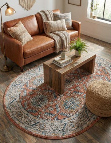 Salmon Pink Nyla Oval Rug