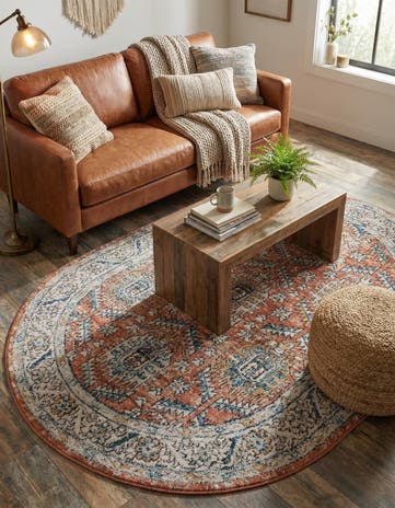 Salmon Pink Nyla Oval Rug