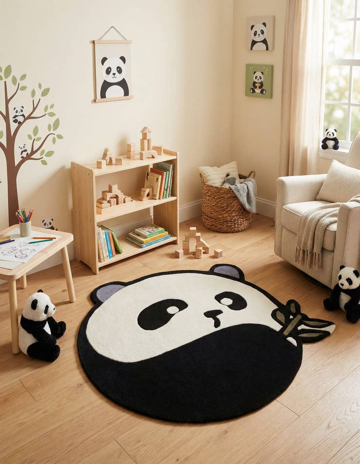 Detail image of 6' 1 x 6' 1 Playtime Kids Wool Freeform Rug