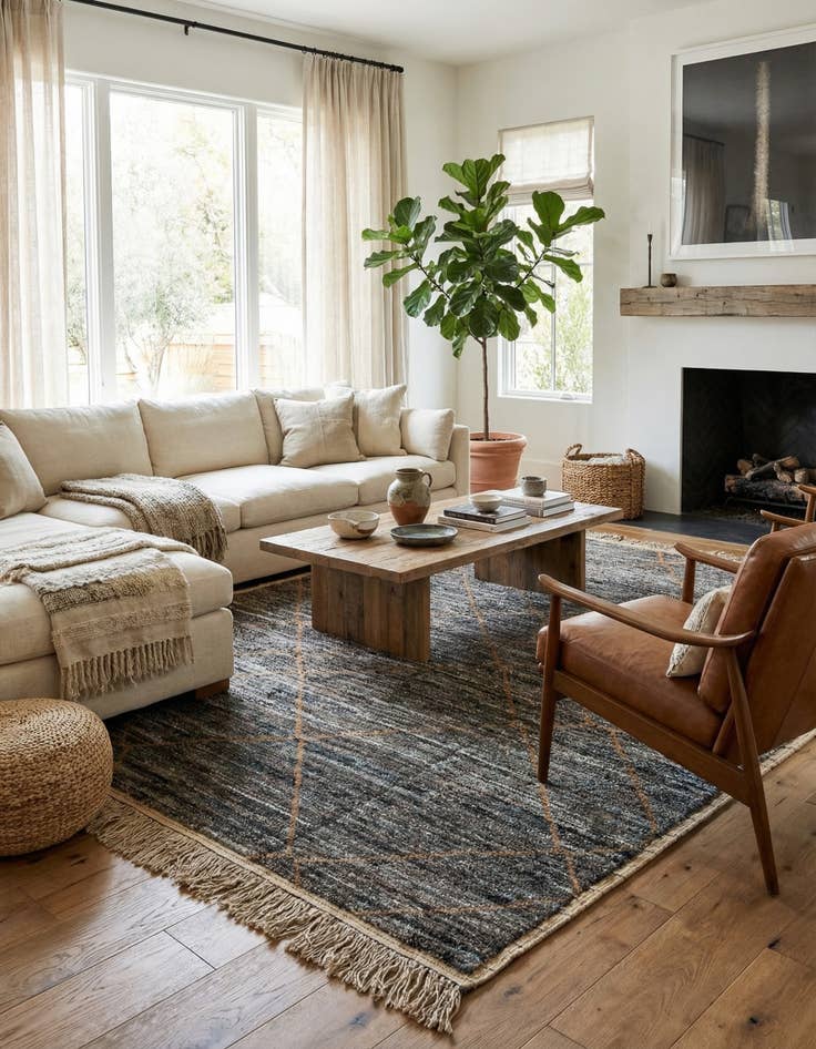 Detail image of 8' 1 x 10' 3  Hand Knotted Moroccan Wool Rug