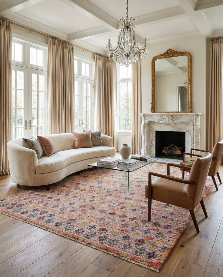 Detail image of 6' 5 x 11' 1 Hand Knotted Darya Wool Rug