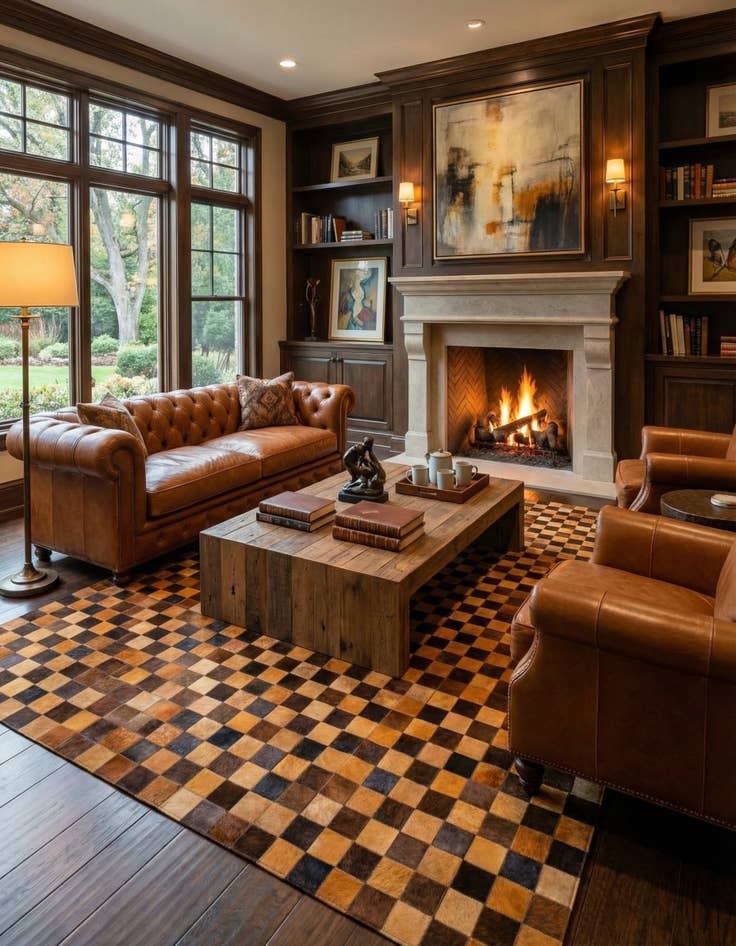 Detail image of 8' 2 x 10' Cowhide - Patchwork Rug