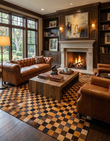8' 2 x 10' Cowhide - Patchwork Rug