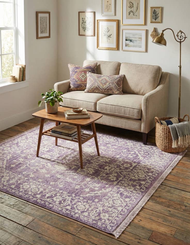 Detail image of  4' x 4' Modern Classical Square Rug