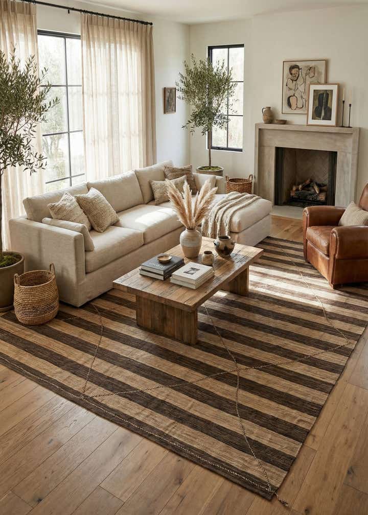 12' 9 x 13' 10 Hand Knotted Moroccan Wool Square Rug