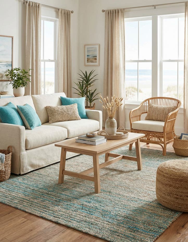 7' 10 x 7' 10 Hand Woven Chenille Jute Square Rug