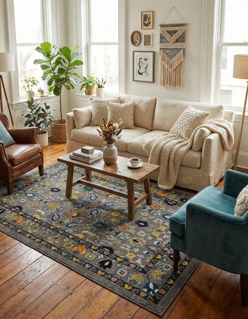 7' x 10' Washable Fleur Rug