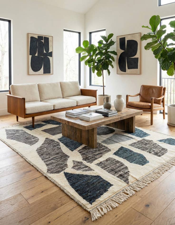 Detail image of 8' 4 x 10' 4  Hand Knotted Moroccan Wool Rug