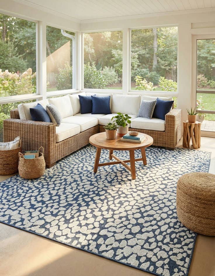 Detail image of 10' x 14' 1  Washable Safari Indoor / Outdoor Rug