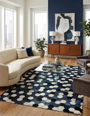 5' 1 x 8' Cowhide Rug