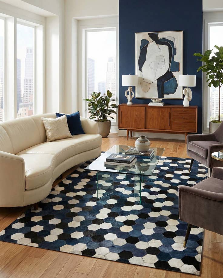 Detail image of 5' 1 x 8' Cowhide Rug