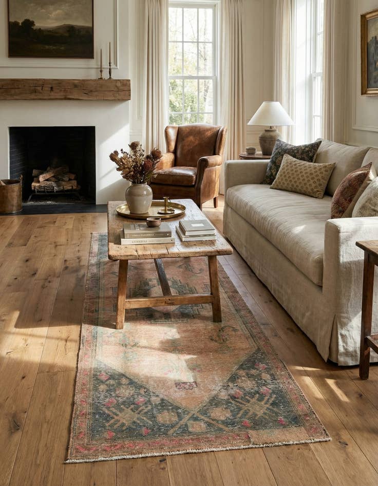 Detail image of 3' x 8' 8  Hand Knotted Ultra Vintage Persian Wool Runner Rug