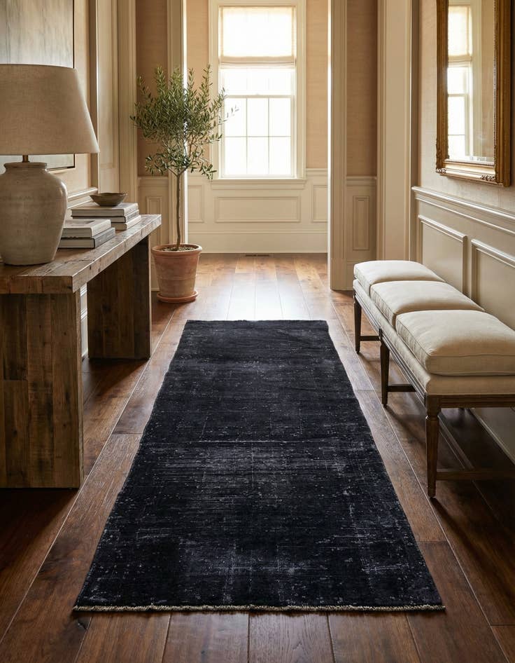 Detail image of 3' 7 x 9' 7  Hand Knotted Ultra Vintage Persian Wool Runner Rug