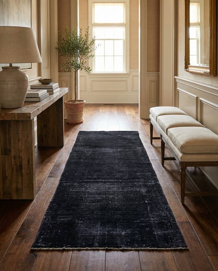 Detail image of 3' 7 x 9' 7 Hand Knotted Ultra Vintage Persian Wool Runner Rug