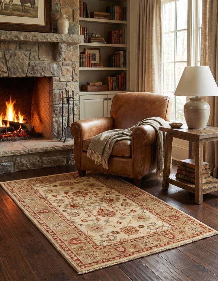 2' 11 x 4' 11 Hand Knotted Peshawar Ziegler Rug