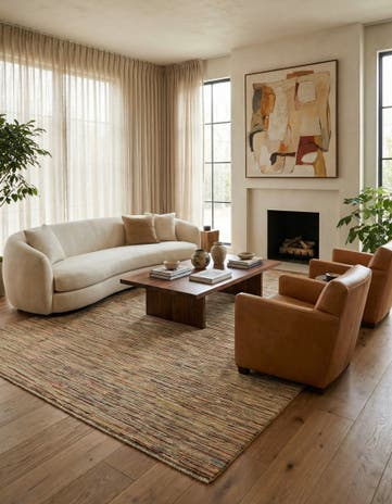 6' 5 x 9' 9 Hand Knotted Modern Ziegler Wool Rug