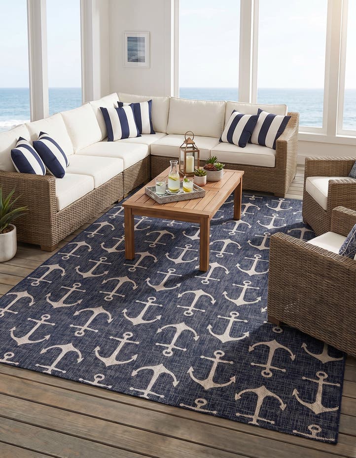 10' x 14' Easy-Clean Coastal Indoor / Outdoo...