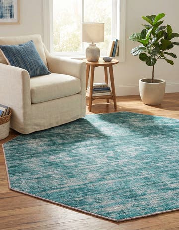 Teal Asha Octagon Rug