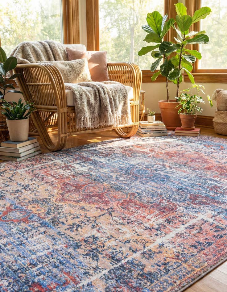 Detail image of  7' 10 x 11'  Washable Francesca Rug