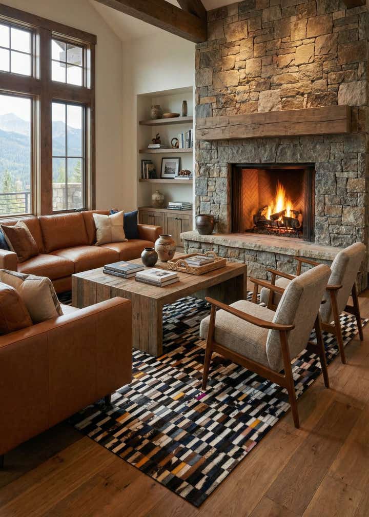 5' 2 x 7' 11 Cowhide - Patchwork Rug