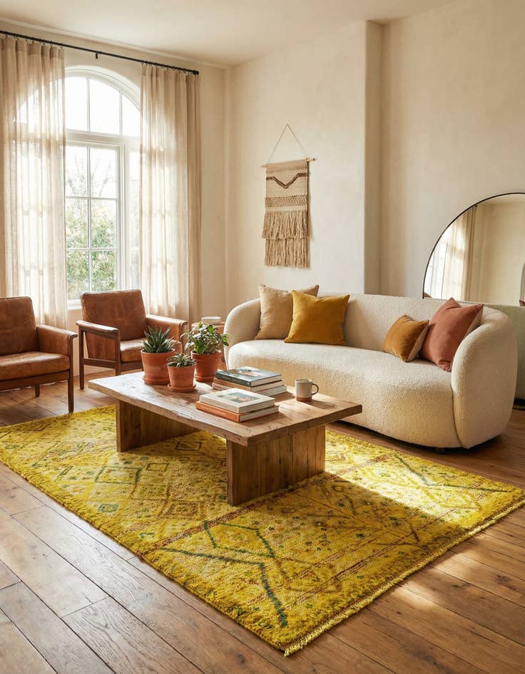 Detail image of 5' 4 x 8' 4  Hand Knotted Darya Wool Rug