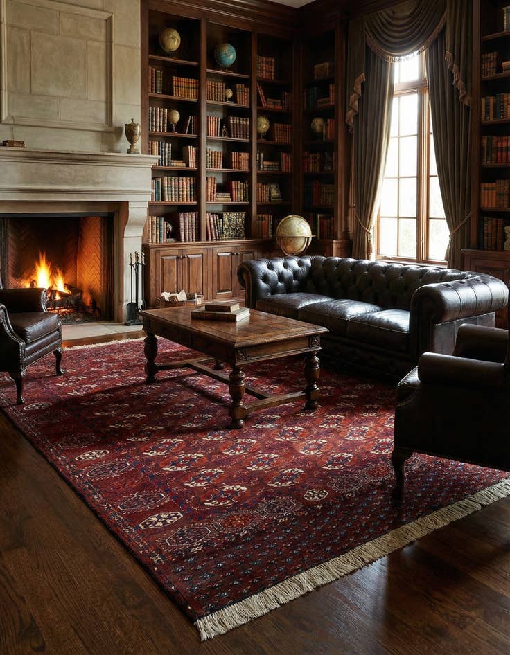 Detail image of 6' 4 x 9' 7 Bokhara Wool Rug