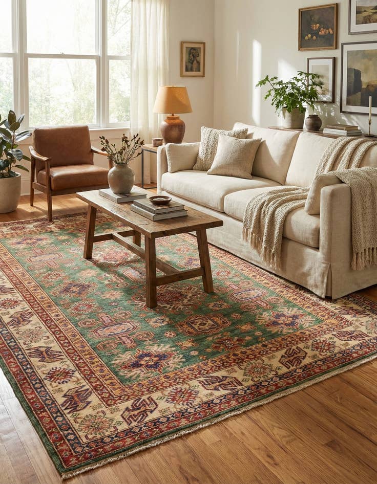 Detail image of 5' 9 x 7' 11  Hand Knotted Kazak Oriental Rug